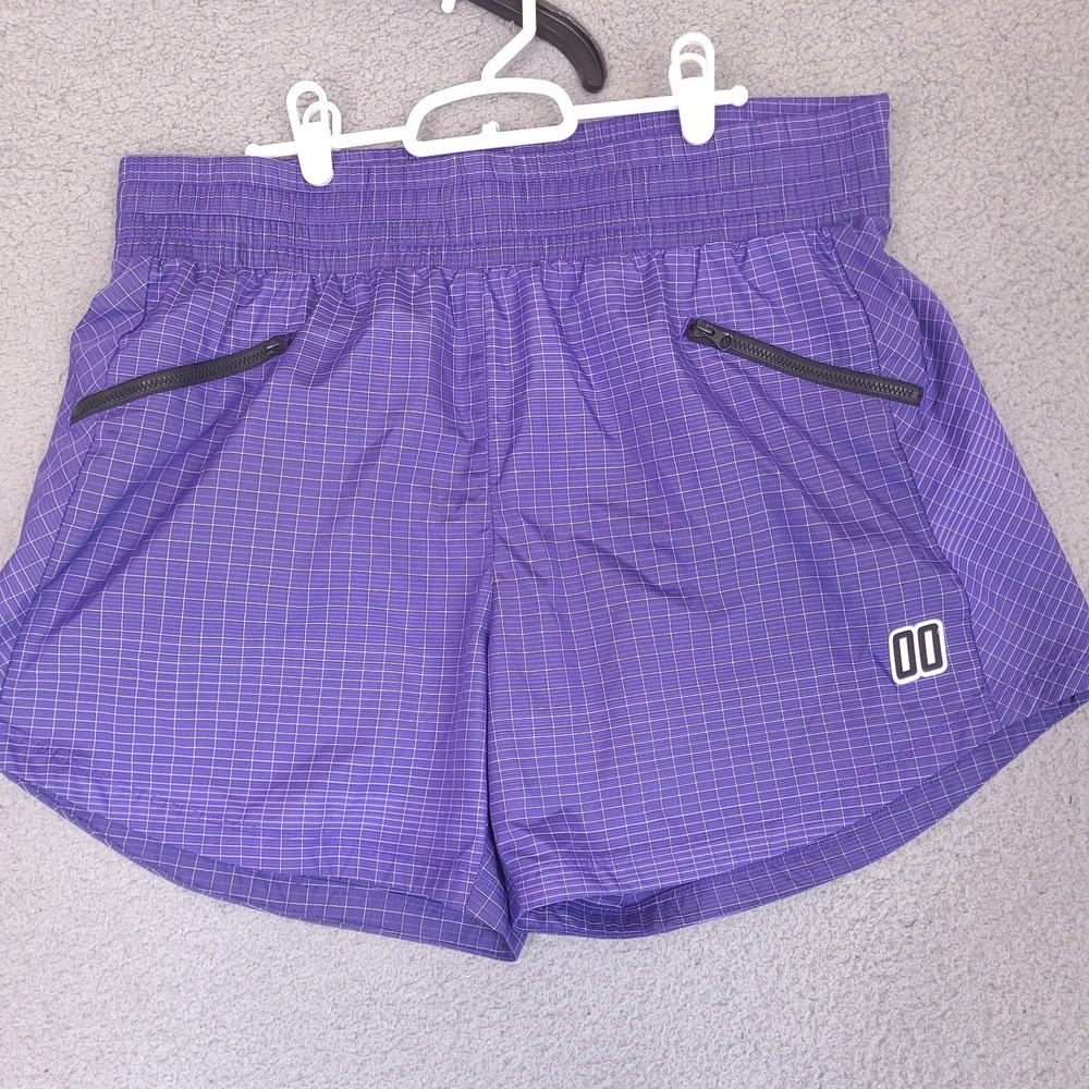 Adidas Golf Shorts Women's Large PrimeBlue Colorblock Athletic Drawstring